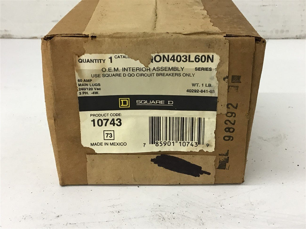 Square D QON403L60N Oem Mounting Base 60 Amp 240 Vac