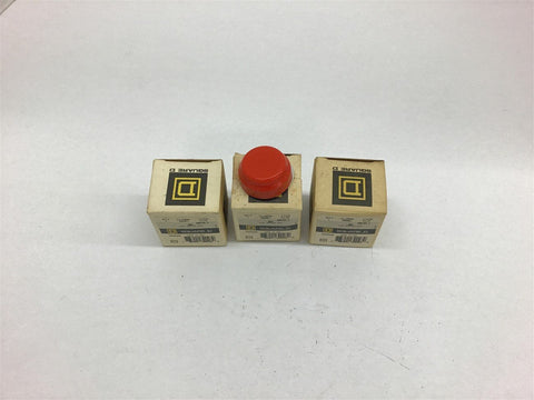 Square D 9001 KU2 Red Push Button Boot Lot of 3