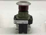 Allen Bradley Push Button 800TFXNQ10RA7 Type 4 13 Red Cap 120V 3 Position