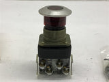 Allen Bradley Push Button 800TFXNQ10RA7 Type 4 13 Red Cap 120V 3 Position