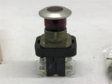 Allen Bradley Push Button 800TFXNQ10RA7 Type 4 13 Red Cap 120V 3 Position