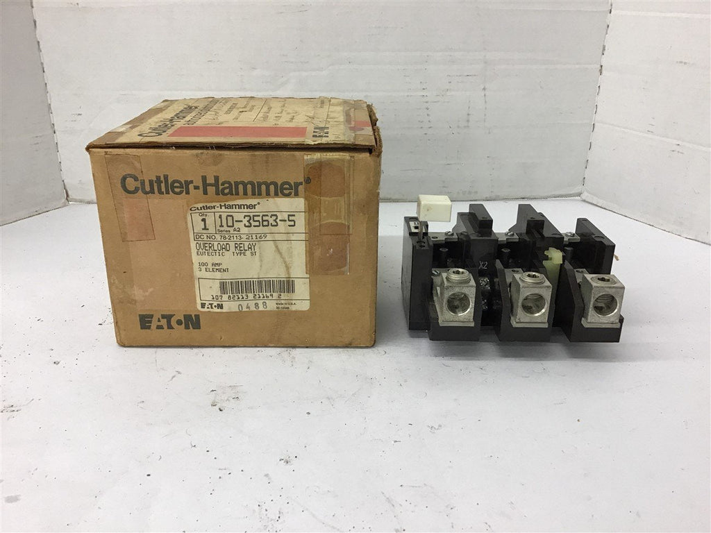 Cutler-Hammer 10-3563-5 Overload Relay 100 Amp 3 Element