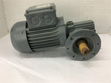 Bauer 1938772-2 BS03-38H/D06L4 Ac Gear Motor .18 KW 220 Volts 62:1 Ratio 22 Rpm