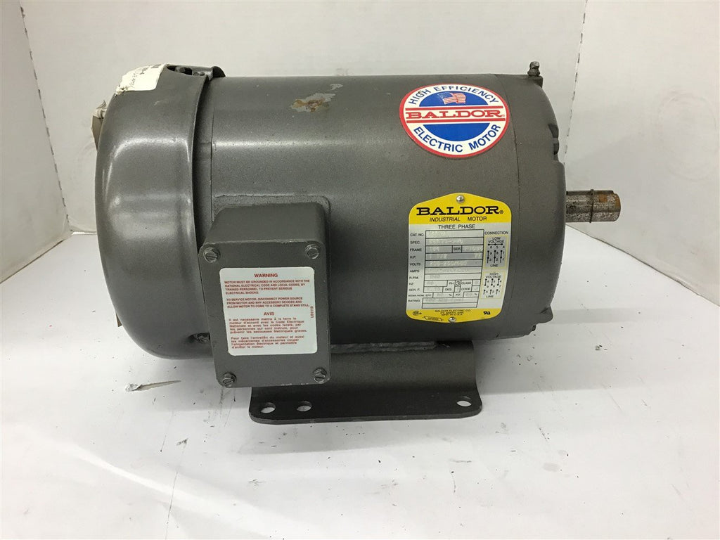 Baldor M3607 1 1/2 HP AC Motor 208-230/460 volts 1200 Rpm 6P 184 Frame