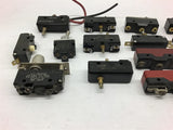 Assorted Lot of 22 Switches Micro Limit and Toggle as Pictured