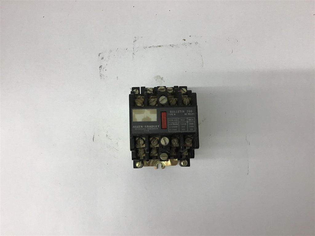 Allen-Bradley 700 AC Relay 10 Amp 120 Volt Coil