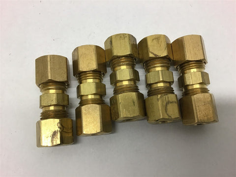 1/4 Brass Compression Coupling with Ferrell Lot of 5 – BME