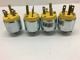 Leviton 15 Amp 250 Volt Male Plug Lot of 4