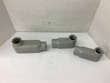 Appleton Conduit Body Cast Iron 1 1/2' and 1 1/4" Lot of 3