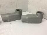 Appleton Conduit Body Cast Iron 1 1/2' and 1 1/4" Lot of 3