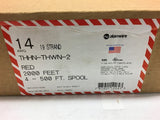 AlanWire 14 AWG THHN-THWN-2 Red 500FT X 4