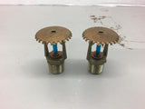 Grinnell A SSU 22S2 Fire Sprinkler Head Upright 1/2'' NPT Lot of 2