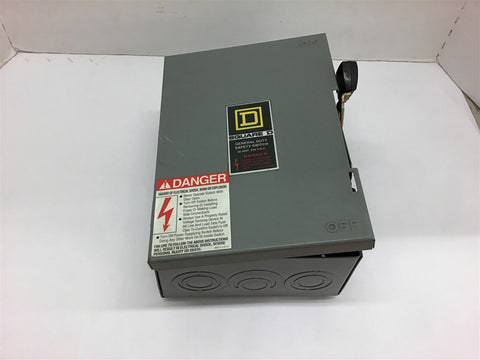 Square D D221N 30 Amp 240 Volt Safety Disconnect Switch