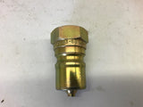 Parker H3-69 Hydraulic Brass Quick Coupling Nipple-3/8" Body and NPTF Lot of 4