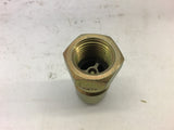 Parker H3-69 Hydraulic Brass Quick Coupling Nipple-3/8" Body and NPTF Lot of 4