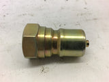 Parker H3-69 Hydraulic Brass Quick Coupling Nipple-3/8" Body and NPTF Lot of 4