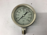 McDaniel Controls Glycerin Filled 5000 PSI Air Pressure Gauge 1/4 NPT