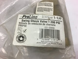 ProLine 101-006NL Swing Check Valve 200 PSI 1 1/4"