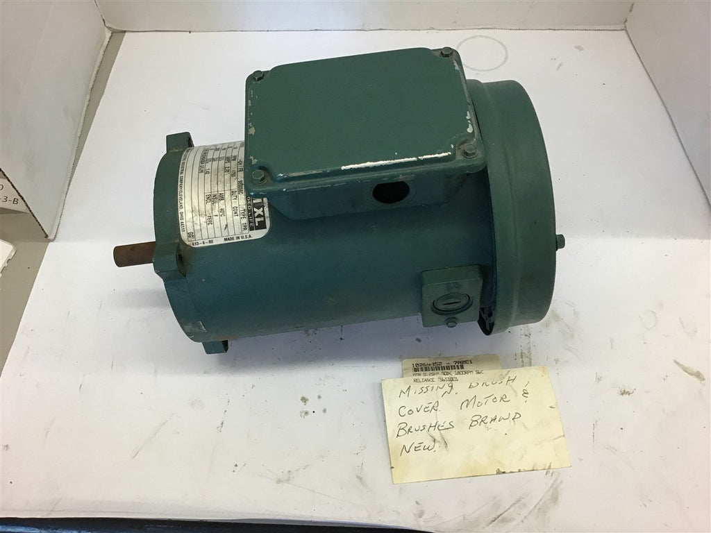 Reliance T56S1001A 1/4 HP DC Motor 90 Volts 1750 rpm 56C Frame