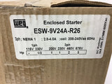 Weg ESW-9V24A-R26 Enclosed Starter 208-240 volt coil 2.8-4.0 Amp