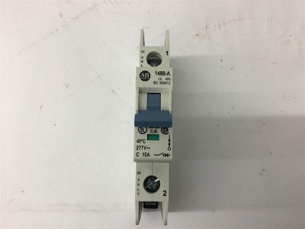 Allen-Bradley 1489-A 15 Amp Circuit Breaker 277 Volts