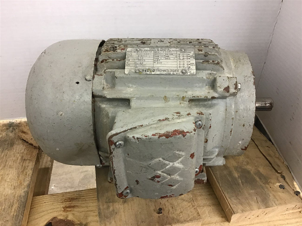 Telco 3748-H 1 Hp AC Motor 230/460 Volts 1800 Rpm 4p 145T Frame