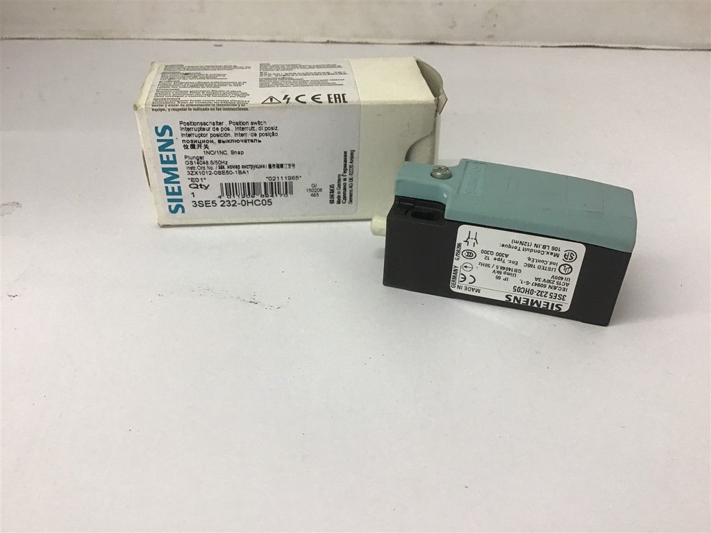 Siemens 3SE5 232-0HC05 Position Switch 230 Volts 3A