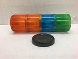 Telemecanique XVA-LC3 Two Orange, Blue, and Green Stack Lights