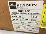 Hevi Duty HS5F3AS Shielded General Purpose Transformer 3.0 KVA