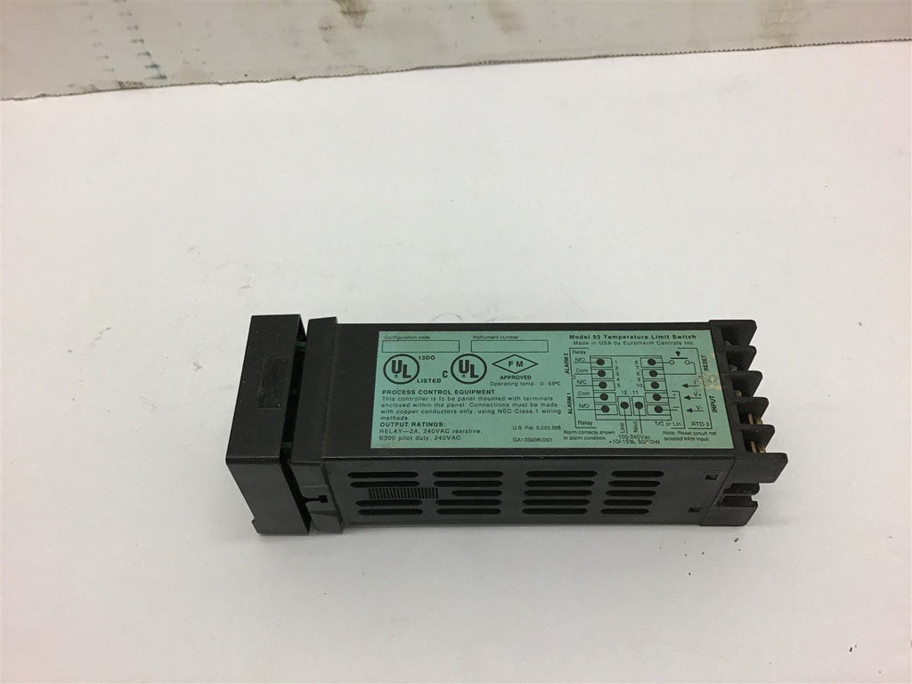 Model 93 Temperature Limit Switch 2A 240VAC