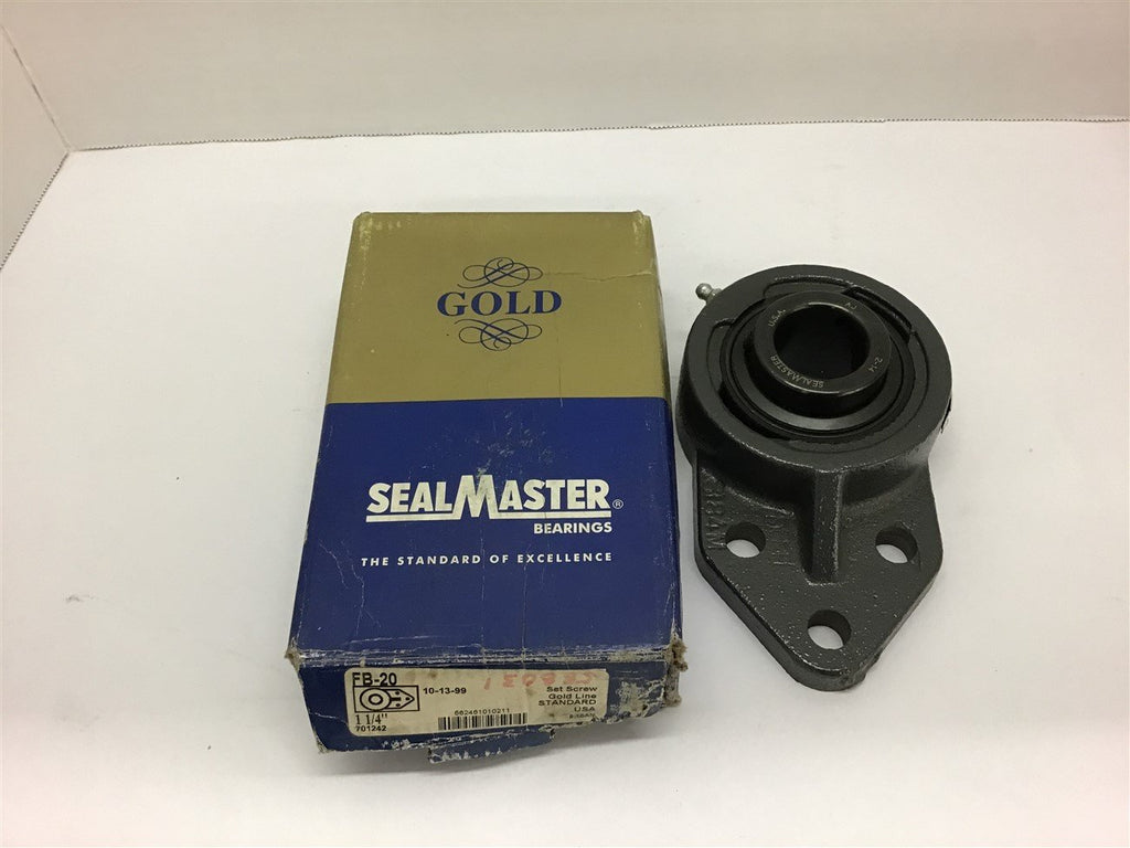 Seal Master FB-20 Flange Mount Ball Bearing 1 1/4" Bore