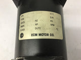 ECM 3318-11B DC Gear Motor .11 HP 90 volts 1375 Rpm