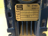 Keb M71C/2 .90 KW Gear Motor 255/440-266/460 volts 3460 Rpm 7.5:1 Ratio