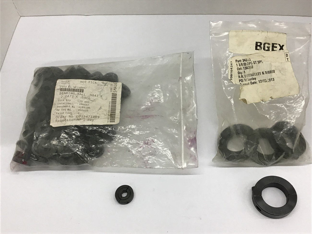 WP254997 Bearing Ball & # BGEX 34318 Assorted Lot of 93