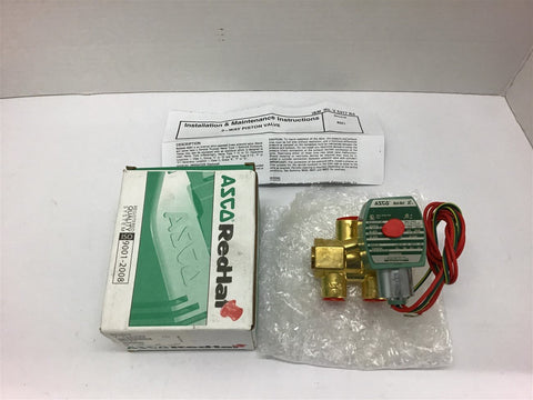 Asco 8321G002 Solenoid Valve 3/8 Pipe 10-200PSi 6.1W 60Hz / 8.1W 50Hz