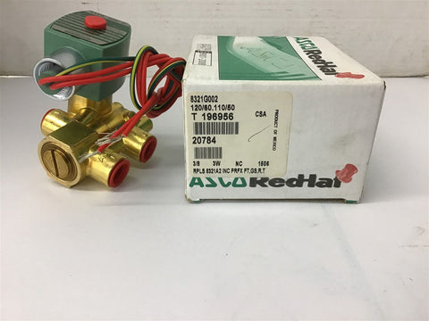 Asco 8321G002 Solenoid Valve 3/8 Pipe 3 W 200 PSI