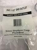 Jones Stephens P37-034 PVC 1 1/2" End Outlet Lot Of 3