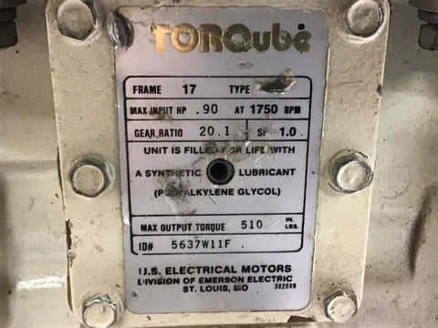 Torqube 5367W11F Gear Box w/Adjustable Swivel Coupling Inlet 5/8" Outlet 1-1/4"