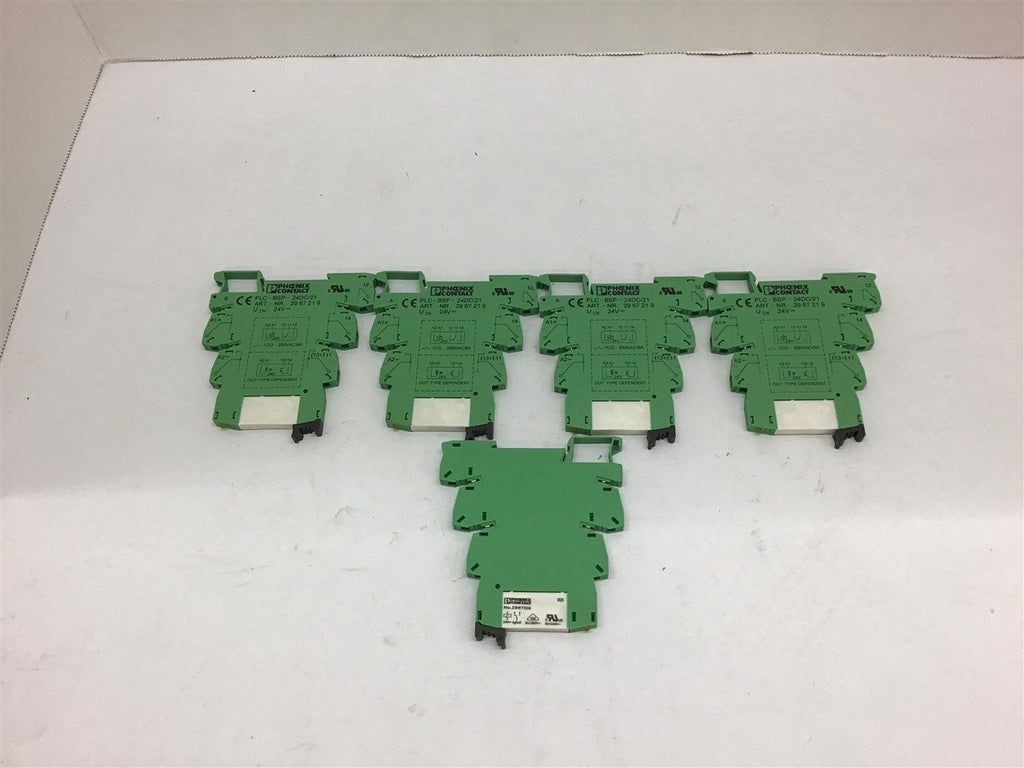 Phoenix Contact PLC-BSP-24DC/21 Din Rail Mount 6 Amp 250 Volts Relay Socket