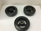 Wheels ID 3/4" Thickness 1 7/8" OD 6" Lot Of 3