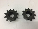 Tritan 50BS11HX1 Sprocket 50 Chain 11 Teeth 1' Bore Lot Of 2