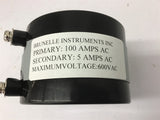 Brunelle Instruments Transformer Primary 100 AMPS Secondary 5 AMPS 600VAC