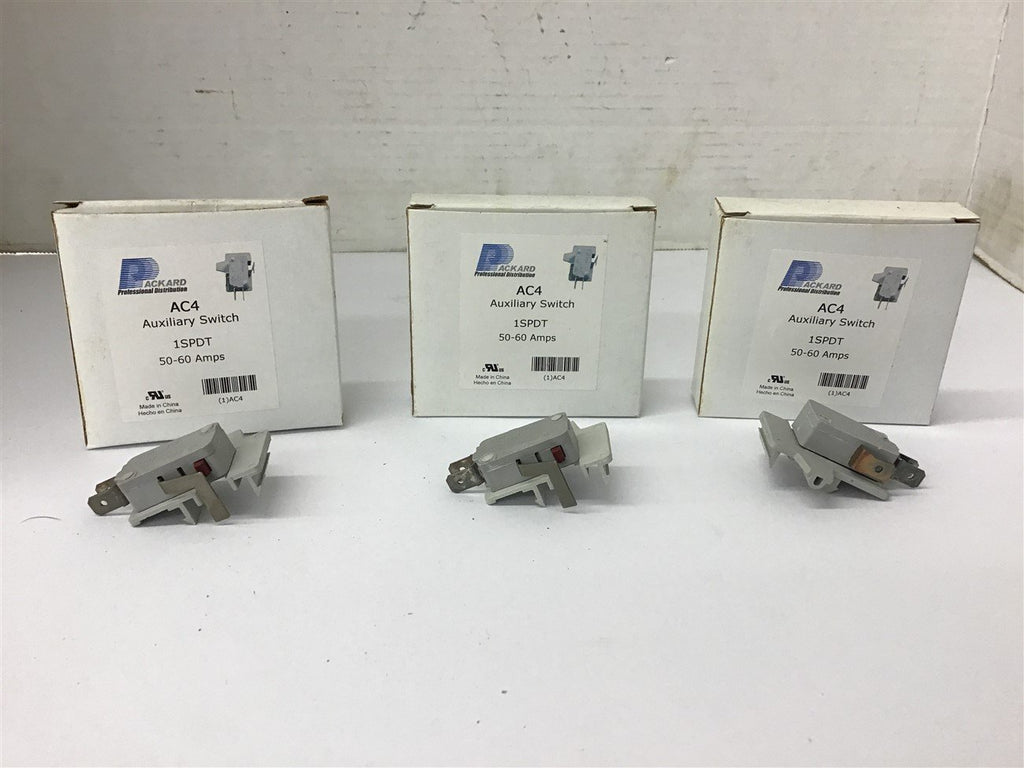 Packard AC4 Auxiliary Switch 1SPDT 50-60 Amps Lot Of 3