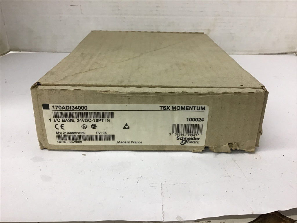 TSX Momentum 170AD134000 I/O Base 24 VDC 16 PT