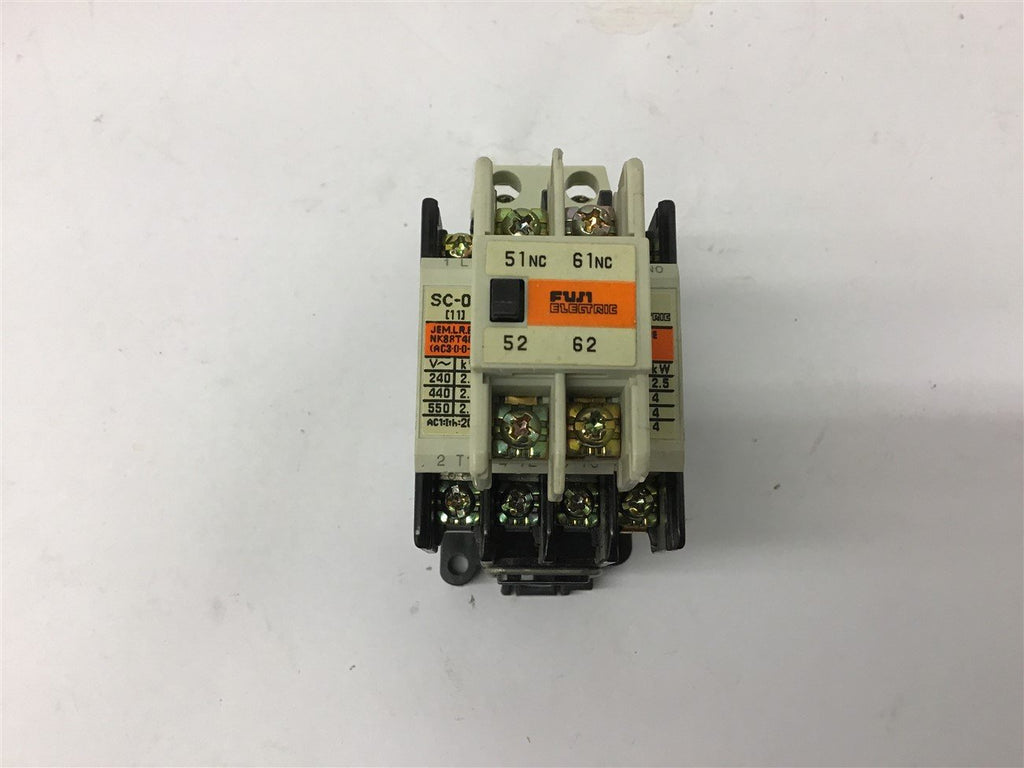 Fuji Electric SC-03 Contactor 5 HP @ 480 Volts 100-110 Volt coil