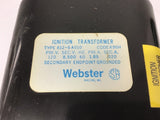 Webster 812-6A010 Ignition Transformer 120 V Pri 8500 Sec Volts