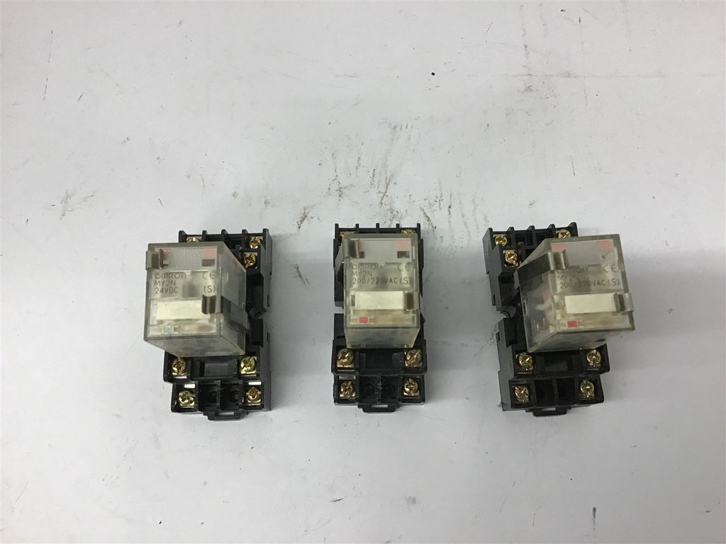 Omron MY2N 200-220 Vac Relay with Base Lot Of 3 – BME Bearings and