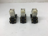 Omron MY2N 200-220 Vac Relay with Base Lot Of 3