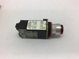 Allen Bradley 800MR-PB16S Round Illuminated Pushbutton RED 110/120V 50/60HZ