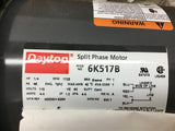 Dayton 6K517B Split Phase Motor 1/4HP 1725RPM 48FR 115V TEFC